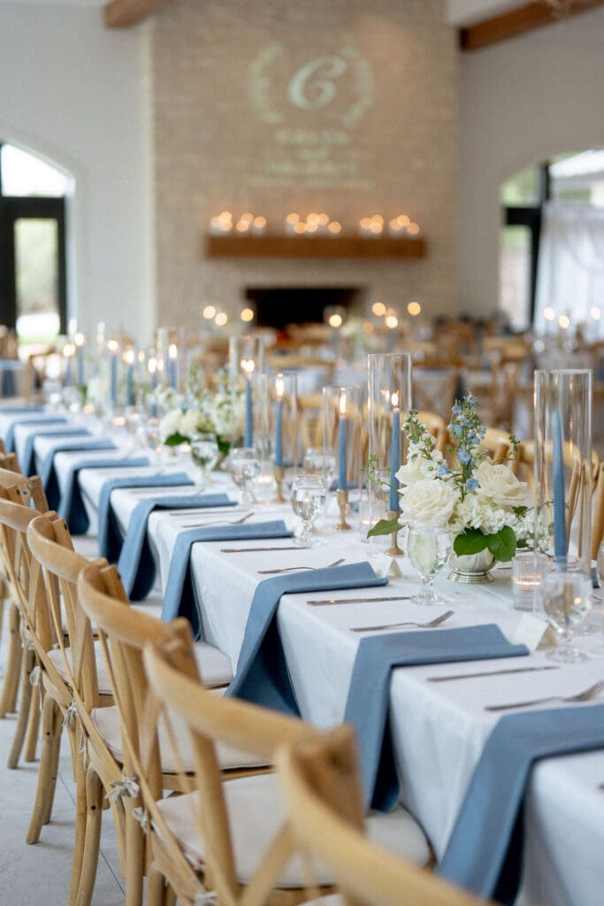 Wedding reception inside The Ballroom at The Preserve at Canyon Lake Texas Hill Country