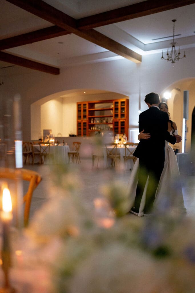 Bride and groom last dance in The Ballroom at The Preserve at Canyon Lake