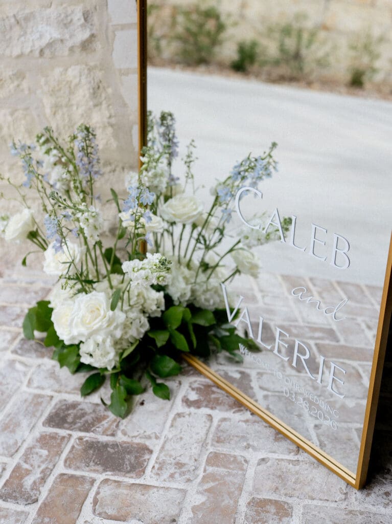 Wedding reception details inside The Ballroom at The Preserve at Canyon Lake San Antonio wedding photographer