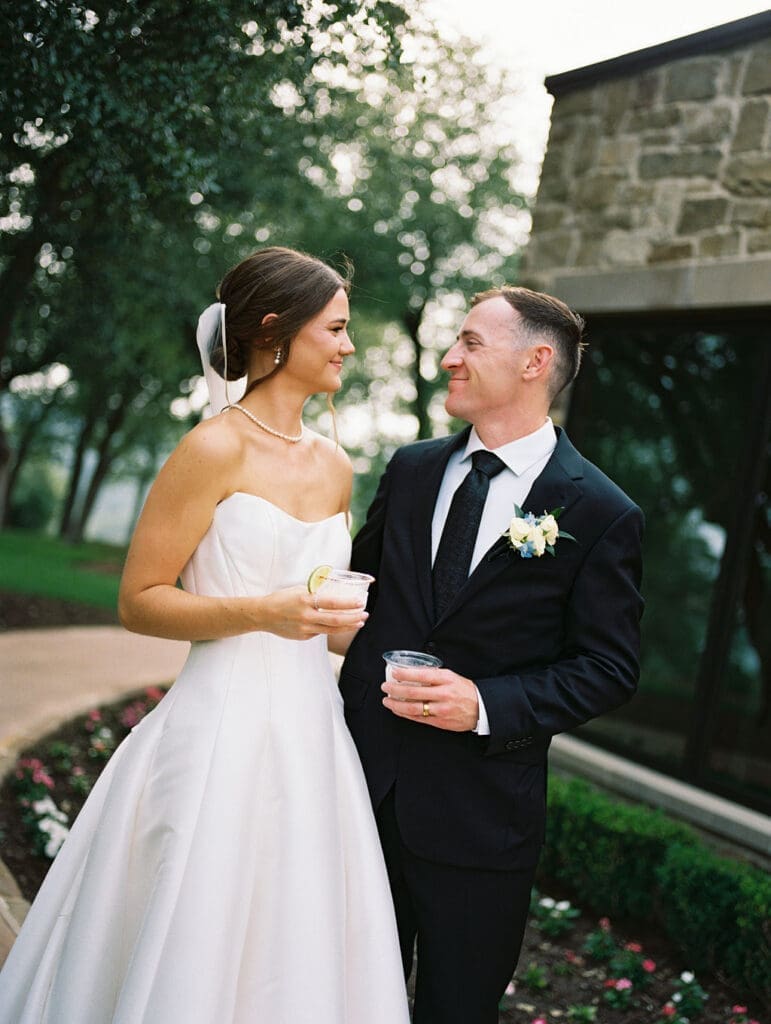 Bride and groom golden hour portraits at Canyonwood Ridge in the Texas Hill Country