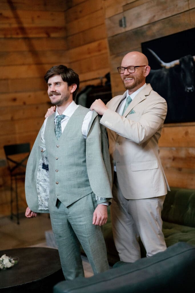 Jack looking sharp in his suit long before the wedding ceremony began