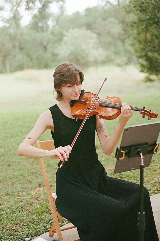 Sienna String Quartet performing at an Addison Grove wedding reception