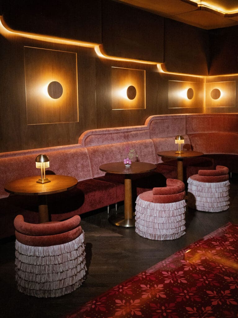 Jupiter Supper Club Editorial after-party in the red Nova Lounge