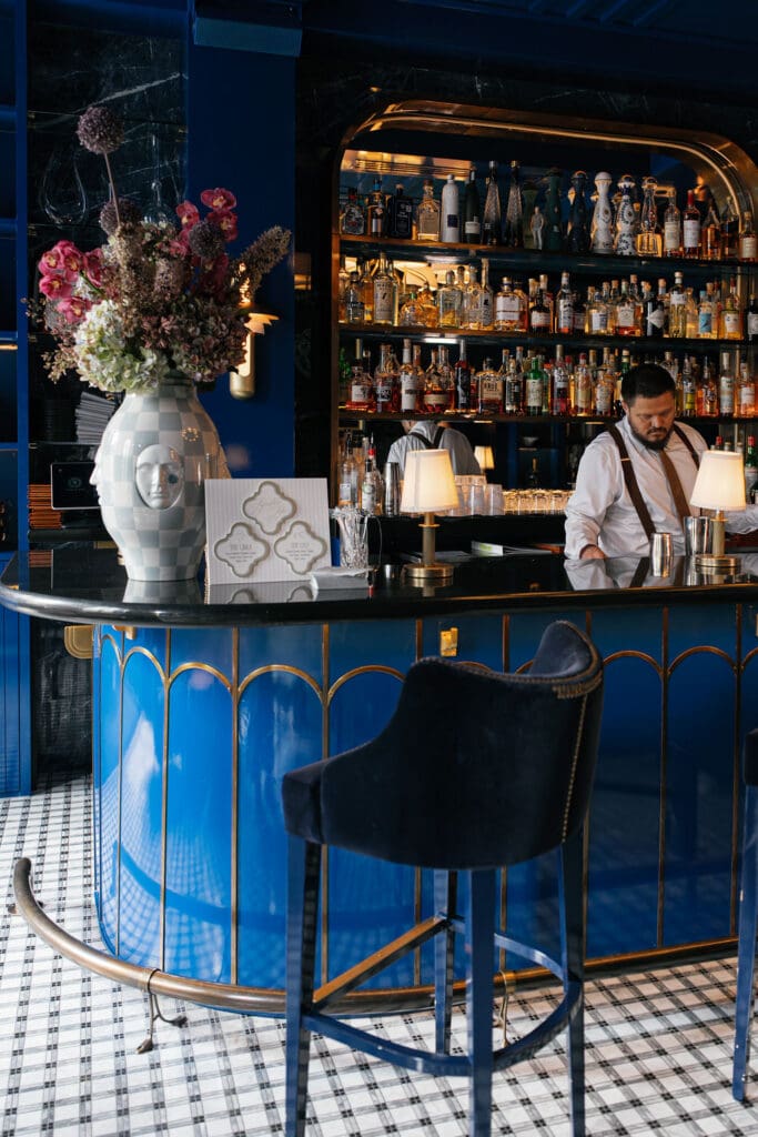 Jupiter Supper Club Editorial cocktail hour in the Blue Room