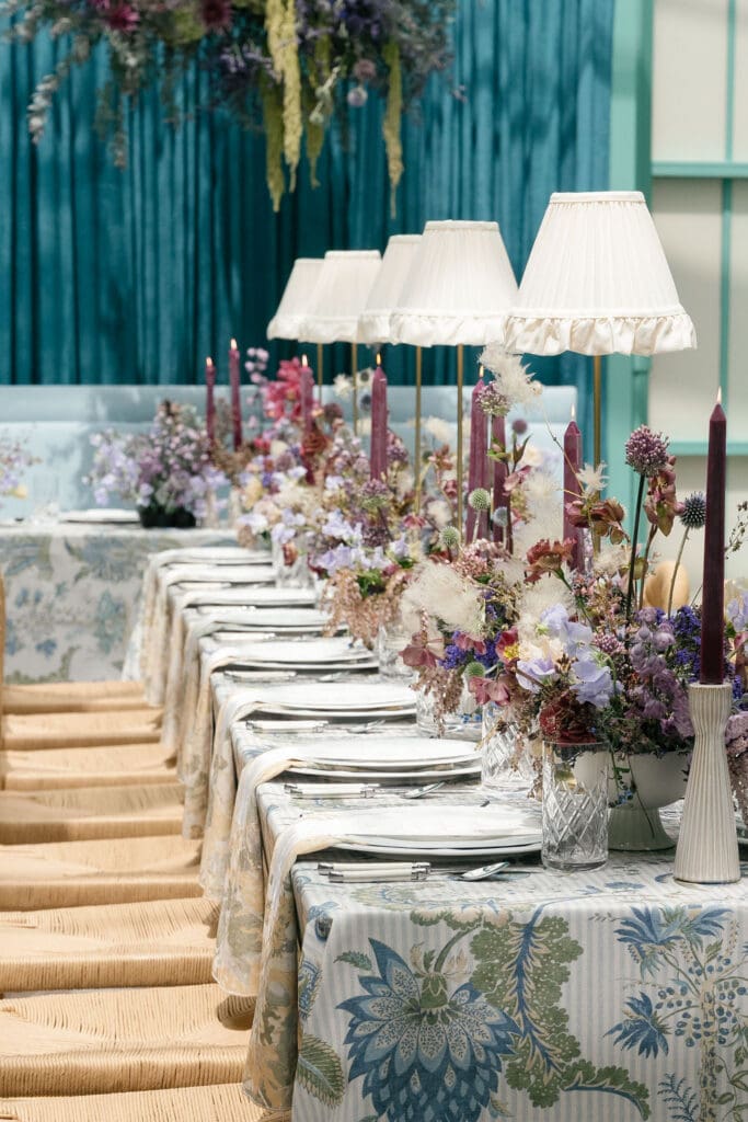 Jupiter Supper Club Editorial seated dinner in the teal Atrium