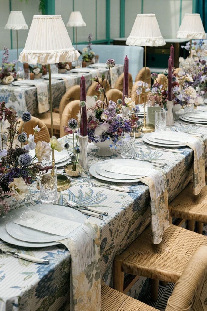 Tablescape design for Jupiter Supper Club Editorial in Austin
