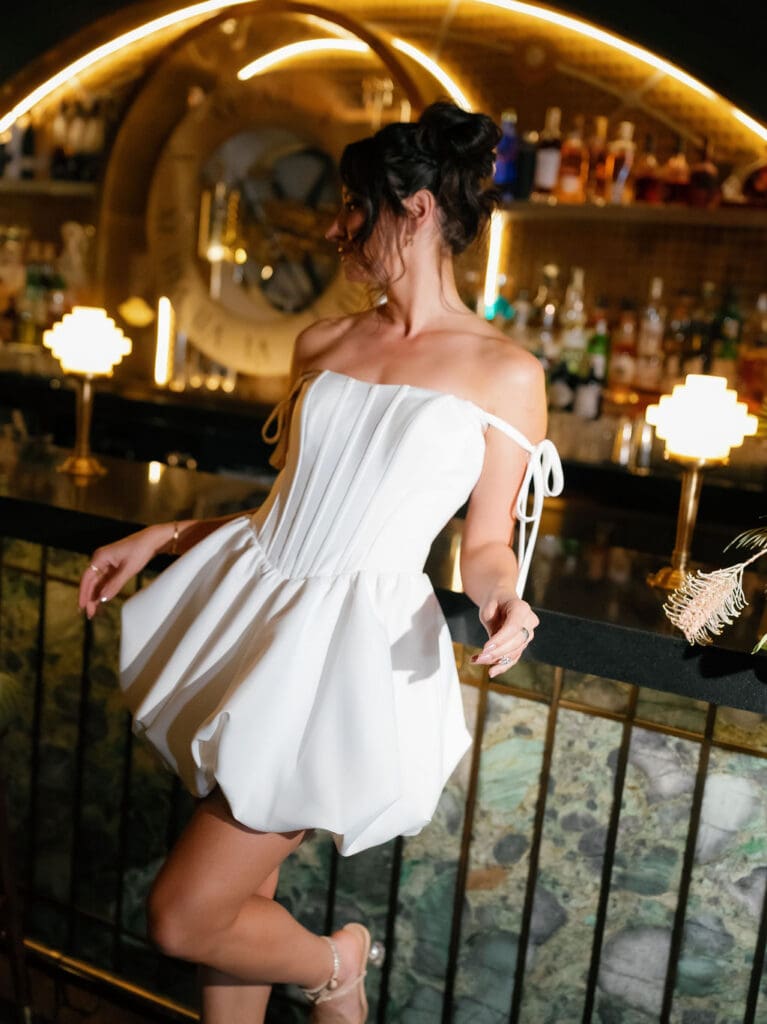 Moody bar portrait for Jupiter Supper Club Editorial in Austin, Texas