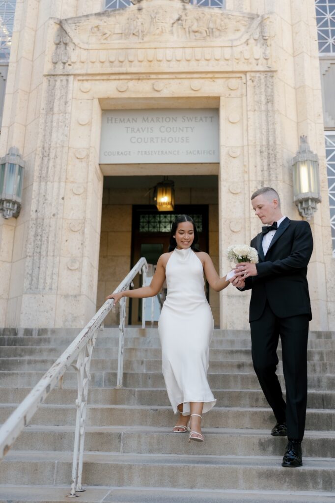 Travis County Courthouse Elopement in Austin Texas at Justice of the Peace Precinct 5 with Judge Tanisa Jeffers