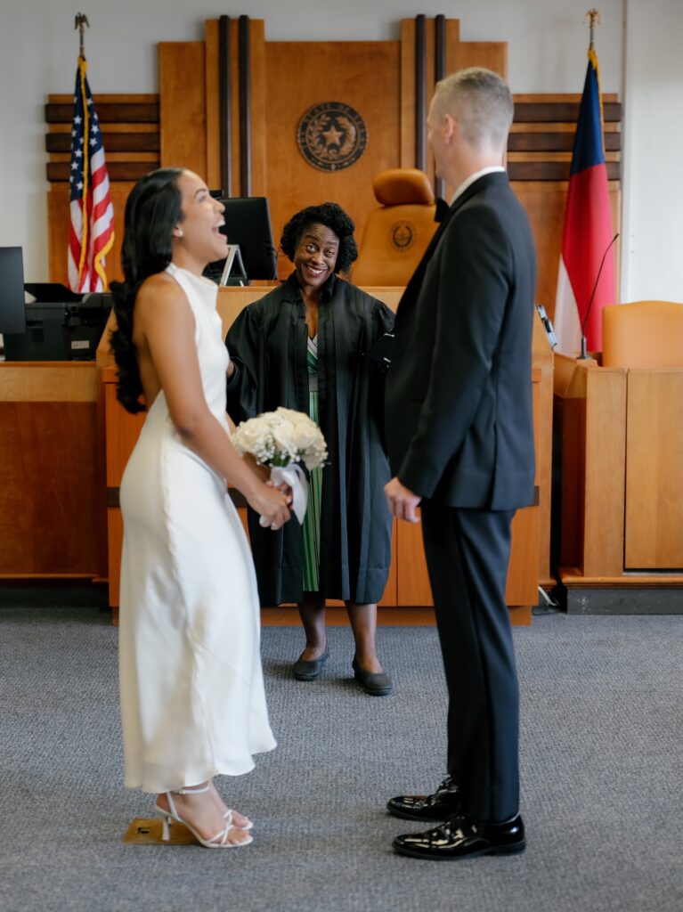 Travis County Courthouse Elopement in Austin Texas at Justice of the Peace Precinct 5 with Judge Tanisa Jeffers