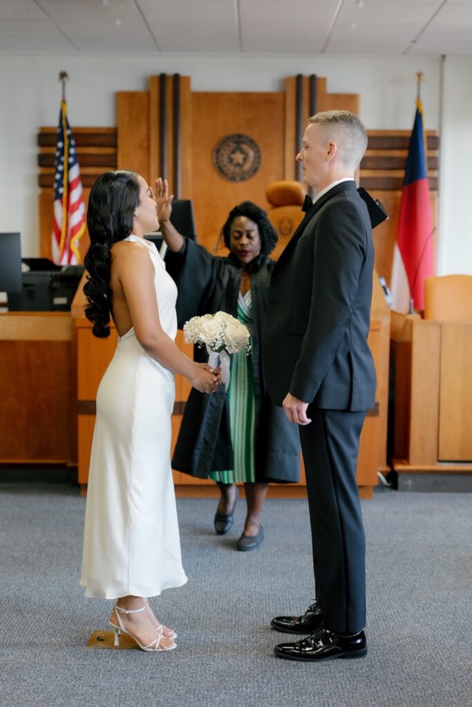 Travis County Courthouse Elopement in Austin Texas at Justice of the Peace Precinct 5 with Judge Tanisa Jeffers