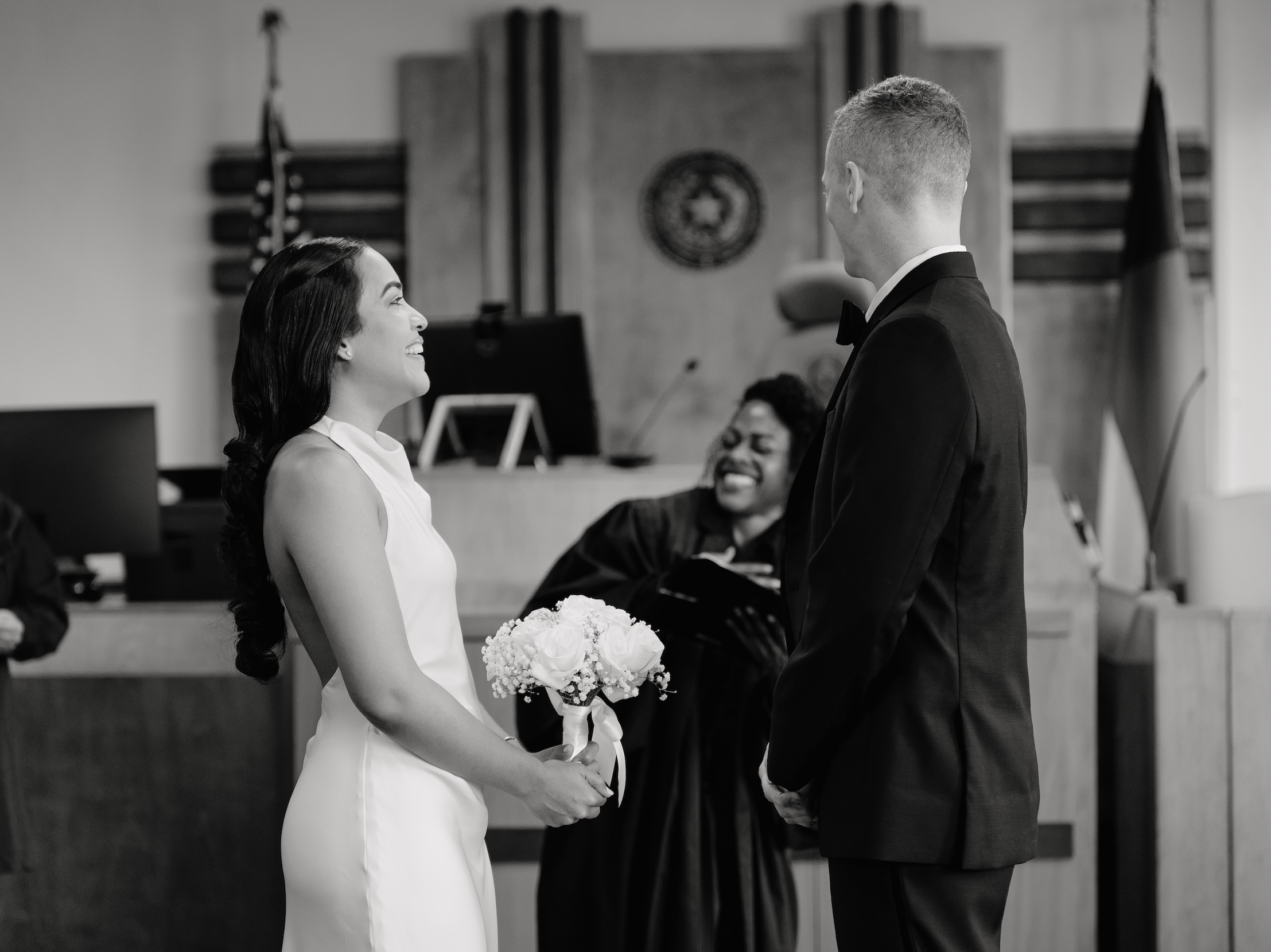 Travis County Courthouse Elopement in Austin Texas at Justice of the Peace Precinct 5 with Judge Tanisa Jeffers